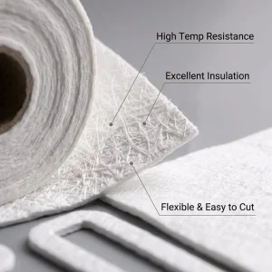 Premium Ceramic Fiber Paper 1260C High Temp Flexible Insulation for Industrial Kiln Gasket