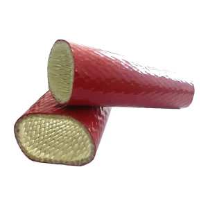 Professional Heat Flame Fire Resistant Silicone Rubber coated Fiberglass Fire Sleeve 95mm Electric Wire Protection Tube