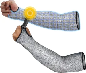 Protective Arm Sleeves Level 5 Cut Resistant Sleeve Thumb Hole Cut Proof Arm Guards Grey Garden Sleeves
