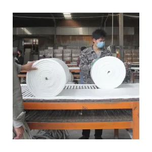 Pure White Aluminum Silicate Bio Soluble Fiber Blankets 1260C Fireproof CE Certified for Industrial Furnace Liners