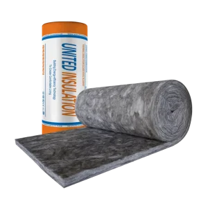 R4.2 25 mm Thickness Black Glass Fiber for Duct Wrap Heat Insulation Black Tissue Facing Glass Wool Blanket