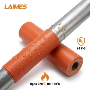 Removable Silicone Coated Fiberglass Fabric Roll for Pipe Wrap Insulation Jacketing -40~200°C Oil & Chemical Resistant