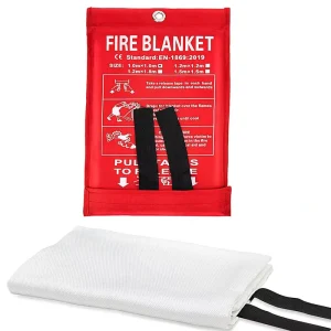 Rescue Fiberglass Fire Blanket Emergency Fire Blanket 40×40 Inch Heat Resistant EN1869 Certified