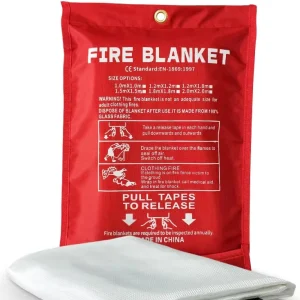 Safe Flexible Fire Blanket Firefighting Equipment Fiberglass Material FB01-BA Model Red