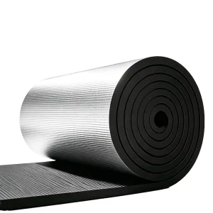 Self adhesive Aluminum Foil Rubber Plastic Sheet Waterproof Moisture Proof Thermal Insulation Eco Friendly R4.0 PVC Foam Roof