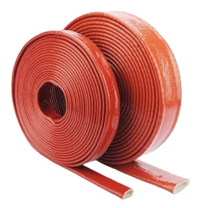 Silicone Coated Fiberglass Sleeve Fire Sleeve for High Temperature Cable Protection