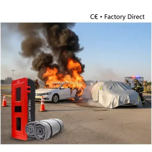 Silicone Coated Graphite EV Fire Blanket Large 6x9m 6x8m Fire Retardant Blanket for Electric Vehicle Lithium Battery Protection