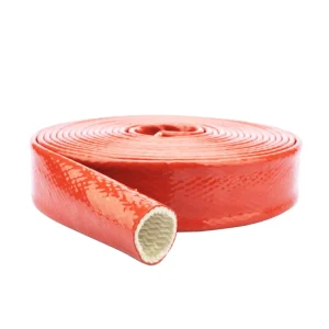 Silicone Rubber Coated Fiber Glass Sleeve for High Temperature Fiber Glass Sleeving for Electrical Cable Management Sleeve