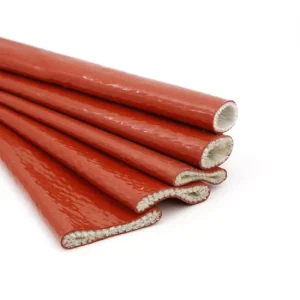 Silicone Rubber Coated Glass Fiber Braided Fire Guard Sleeve Heated Hose Outer Jackets with Custom Cutting Processing Service