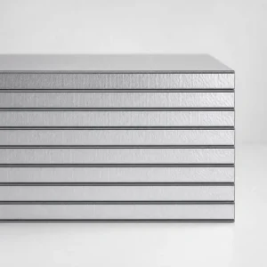 Silver Aluminum Foil Faced Vacuum Insulation Panel Thermal Energy Saving VIP High Efficiency Thin Material Construction Durable
