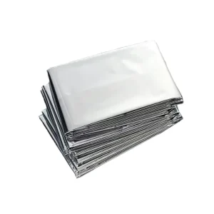 Silvery Aluminum Foil Emergency Thermal Blanket First Aid Blanket