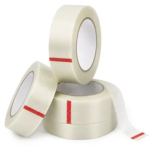 Single Sided Filament Tape Adhesive Paper Hot Melt Fiberglass Reinforced Tape for Carton Sealing Strapping and Packaging