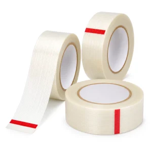 Single Sided Filament Tape Adhesive Paper Waterproof Fiberglass Tape for Carton Sealing Bundling Palletizing and Export Packing