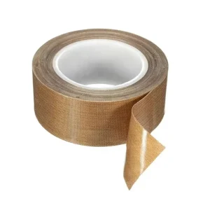 Single Sided Heat Resistant Silicone PTFE Tape 15mm Brown Pressure Sensitive Masking Adhesive 10m Bag Sealing