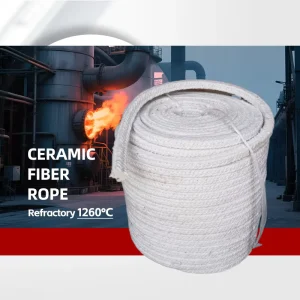 Square Ceramic Fiber Cord Ceramic Fiber Rope 50×50 1260 High Refractoriness for Furnace Door Insulation