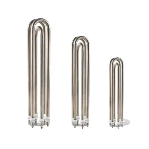 Stainless steel flanged water immersion heater tubular heating element for boiler tank