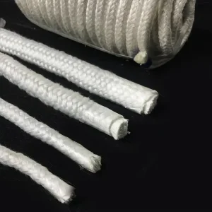 Stove Insulation Material Sealing Packing Glassfiber Reinforced Ceramic Fiber Wool Rope Cord Braid Gasket