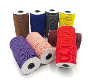 Strong Stretch Elastic Bungee Cord Braided Round Rubber Elastic Rope