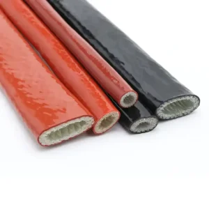 Thicken Fireproof Red 4mm-100mm Silicone Fiberglass Cable Sleeve High Temperature Oil Resistant Insulated Wire Protect Pipe