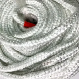 Thickness 10mm 5/8 Inch Square Braided Fiberglass Rope for Sealing Flexible White Heat Resistance Glass Cord