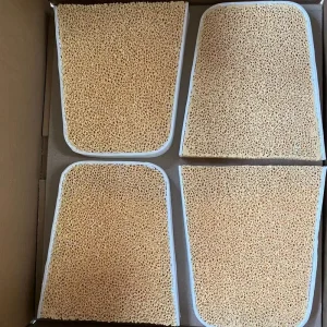 Trapezoid Custom Machinable Precision Steel Casting Filter Zirconia Ceramic Foam Filter 10ppi