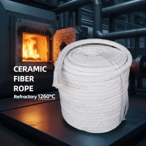 Twisted Ceramic Fiber Rope 6-50mm for High Temperature Gasket Core Asbestos-Free Eco-Friendly Alternative