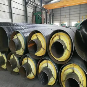Underground API ASTM 3PE Jacket Prefabricated Glass Fiber Wool Thermal Insulation Pre Insulated Steel Pipe DN50 1000mm