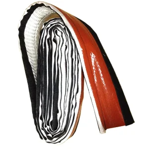 Vco Silicone Coated Glass Fiber Fire Sleeve 55mm High Temperature Pyro Jacket Fire Proof Sleeve Removable Sleeve