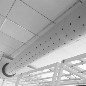 Washable Customized Fire Retardant and Anti-Bacteria Round Half Round Rectangle Fabric Air Duct for Workshop and Food Shop