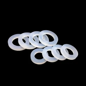White 1/2” to 1” Inch Silicone Flat Gasket Waterproof Sealing Ring for Water Pipes and Shower Hoses Temperature -40~+200C