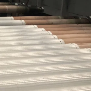 White Ceramic Fiber Braided Sleeve Tube for Glass Tempering Furnace Ceramic Roller Sleeves Stocking
