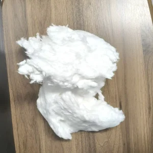White Spray Blowing Loose Fiber Glass Wool Insulation Ceramic Fiber Cotton Section