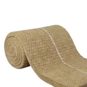 Wire Meshed External Wall Roof Thermal Insulation Fireproof Rock Wool Basalt Blanket 600C 0.038-0.042 W/mK