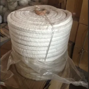 YCR103 Braided Ceramic Fiber square Rope White